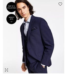 Bar III Wool Blend Slim Fit Suit Jacket and Pants